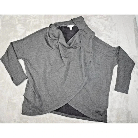 ATHLETA WOMEN'S CHARCOAL GRAY PURANA WRAP HOODIE SWEATSHIRT SWEATER Sz 1X - Picture 10 of 16